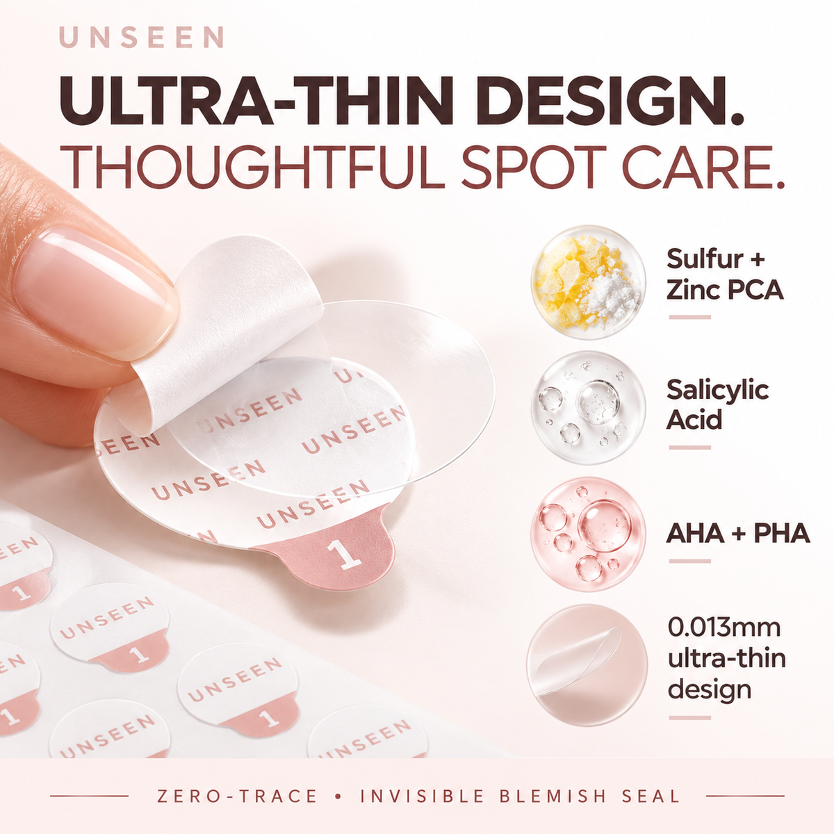 UNSEEN™  — ZERO-TRACE Ultra-Thin Blemish Seal