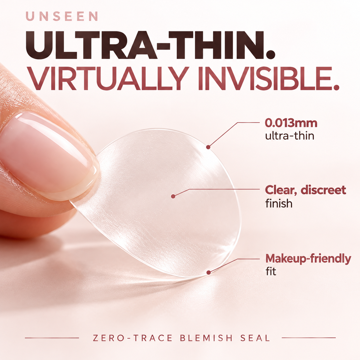 UNSEEN™  — ZERO-TRACE Ultra-Thin Blemish Seal